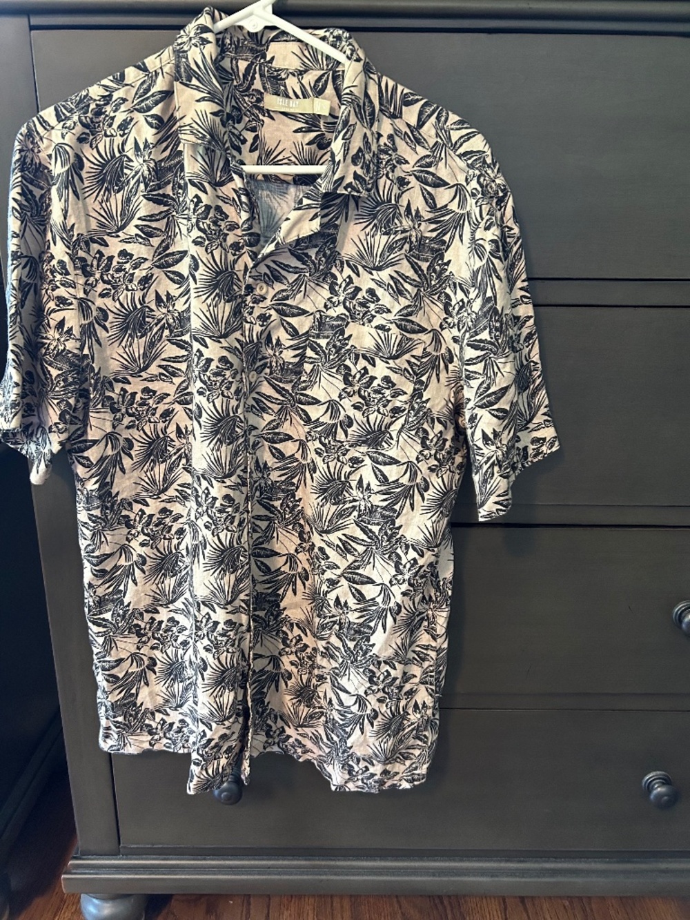 Isle Bay Linens Floral Print Linen Button Down Shirt